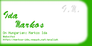 ida markos business card